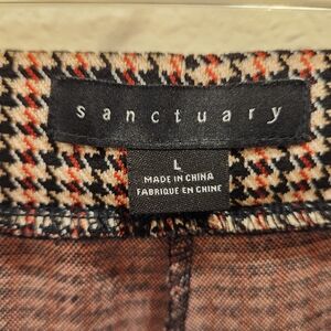 Sanctuary Anthropologie Houndstooth Cropped Stretchy Pants
